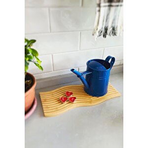 Bambu Çizgili Dikdörtgen Sunumluk Ve Servis Tahtası Çok Amaçlı Dekoratif - 39x17 Cm