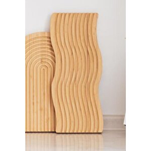 Bambu Çizgili Dikdörtgen Sunumluk Ve Servis Tahtası Çok Amaçlı Dekoratif - 39x17 Cm