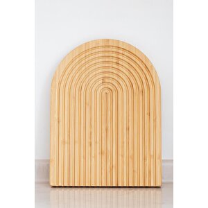 Oval Bambu Sunum Ve Kesim Tahtası - 32.5 X 24.5 Cm, Çok Amaçlı Ve Şık Tasarım