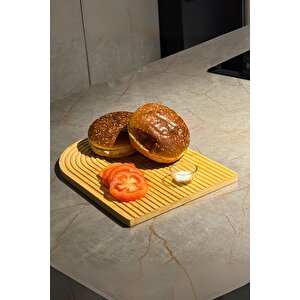 Oval Bambu Sunum Ve Kesim Tahtası - 32.5 X 24.5 Cm, Çok Amaçlı Ve Şık Tasarım