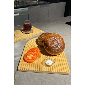 Oval Bambu Sunum Ve Kesim Tahtası - 32.5 X 24.5 Cm, Çok Amaçlı Ve Şık Tasarım