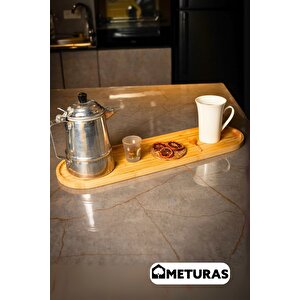 Dekoratif Oval Kahvaltı Dekoratif Doğal Bambu Kahvaltı Meze Sunum Tabağı 55 * 16 Cm
