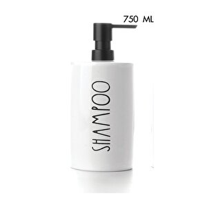 750 Ml Seramik Banyo Dispenseri – Pompalı Losyonluk Şampuanlık Kremlik Şık Tasarım 4014
