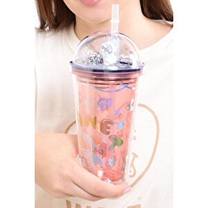 450 Ml Polikarbon Planet Astronot Figürlü Dürbün Pipetli Bardak Kupa Mug 20 * 10 Cm 3403