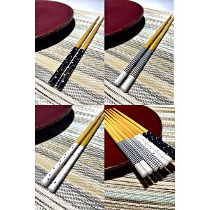 Doğal Bambu Yemek Çubuk - 23 Cm Japon Kore Tarzı Yeniden Kullanılabilir Chopstick Seti