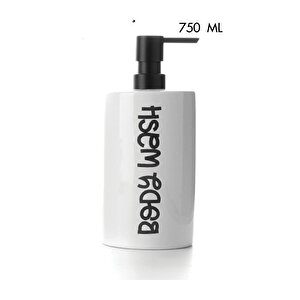 750 Ml Seramik Banyo Dispenseri – Pompalı Losyonluk Şampuanlık Kremlik Şık Tasarım 4011