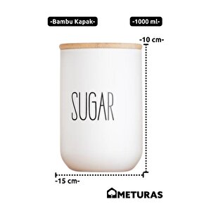 Beyaz Cam Kahve, Şeker Ve Çay Saklama Kavanoz Seti Hava Geçirmez (3'lü Set) Baharatlık