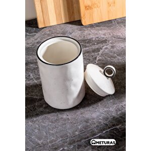 Porselen Silikon Vakum Kapaklı Mutfak Baharatlık Kavanoz Seti 6 Lı 3 X 400 3 X 800 Ml Dekoratif