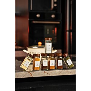 Akasya Kapaklı Cam Baharatlık Seti 12'li (120 Ml) - Hava Ve Nem Koruması