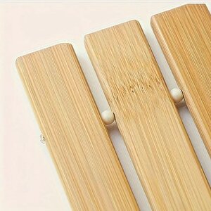 Kaymaz Tabanlı Uzun Ömürlü Bambu Banyo Oda Paspası Halısı - 40 X 61 Cm