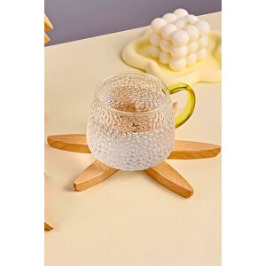 Ahşap Katlanır Nihale Ve Çok Amaçlı Mutfak Altlığı Bardak Altlığı Mat 10 Cm 1 Stand 4 Nihale