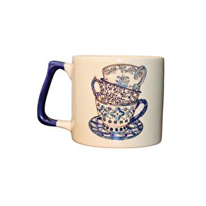 Retro Fincan Desenli Kupa Bardak 225 Ml -koleksiyonluk Parça 1211 Oak
