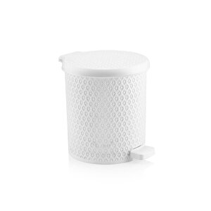 Sy-4313 Safir Plastik Pedallı Çöp Kovası 3,5 Lt Beyaz
