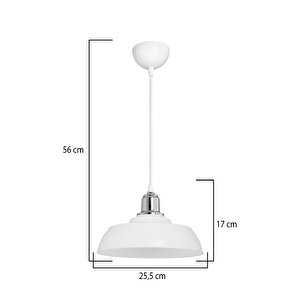 Arya Tekli Avize Opal/krom
