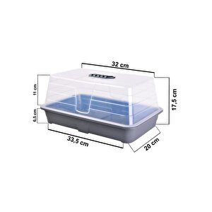 Omnipazar So-fyt2 Fide Yetiştirme Fanusu Takımı 4.1 Litre 33.5 Cm No 2 Antrasit