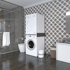 Çamaşır&kurutma Makinesi Dolabı Agafya Gri 015*70*60 Banyo Aparatı Arkalıksız