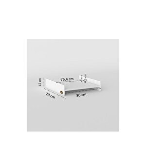 Çamaşır&bulaşık Makinesi Dolabı Lenya Byz 015*80*70 Banyo Aparatı Arkalıksız Büyük Boy Xlarge + Tekli Duvar Rafı Hediyeli