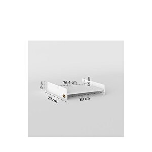 Çamaşır&kurutma Makinesi Dolabı Hedeon Byz 015*80*70 Banyo Aparatı Arkalıksız Büyük Boy Xlarge + Tekli Duvar Rafı Hediyel