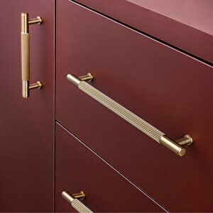 9226 Modern Çizgili Kulp Gold Branch Renk 320 Mm