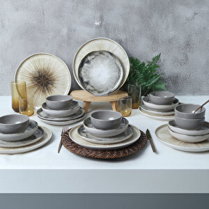 Brown Wave Yemek Takımı 24 Parça 6 Kişilik 21976-77-78