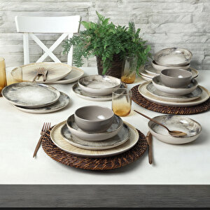 Brown Wave Yemek Takımı 24 Parça 6 Kişilik 21976-77-78