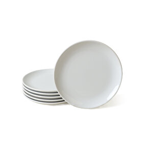 Beyaz Delta Pasta Tabağı 17 Cm 6 Adet 004