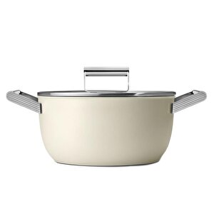 Smeg 50's Style 24 Cm Krem Tencere Ckfc2411crm