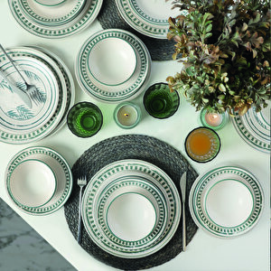 Green Leaf Yemek Takımı 24 Parça 6 Kişilik 22634-35-38-40