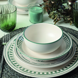 Green Leaf Yemek Takımı 24 Parça 6 Kişilik 22634-35-38-40