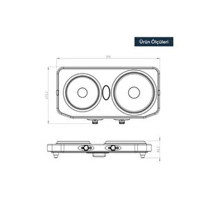 Elektrikli Çiftli Hotplate Ocak Lx-7021