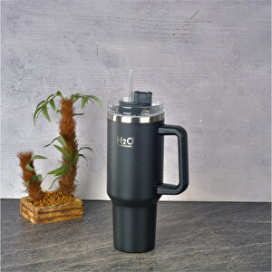 Termos Pipetli Maxi Kupa Siyah 1200 Ml