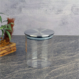 Metal Kapaklı Cam Kavanoz 600 Ml