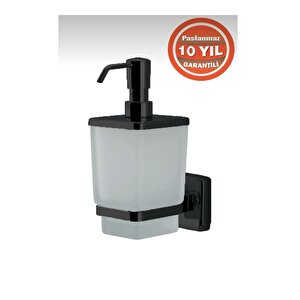 Çeli̇k Banyo Paslanmaz Pirinç Mat Siyah Kumru Montajlı Sıvı Sabunluk