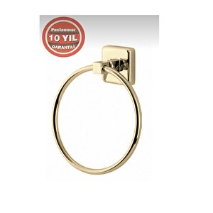 Paslanmaz Pirinç Kumru Yuvarlak Havluluk Altın Gold