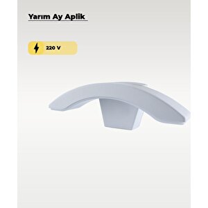 Beyaz Led Yarım Ay Aplik 3200k (sarı Işık)