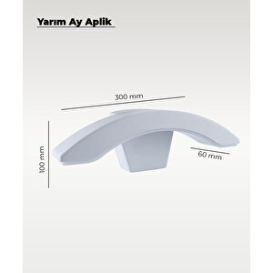 Beyaz Led Yarım Ay Aplik 3200k (sarı Işık)