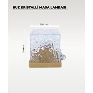 Buz Kristalli Masa Lambası - Rgb (çok Renlkli) - Kumandalı