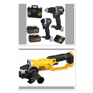 Dewalt Mclaren Dck200mp2t Kömürsüz Darbeli Vidalama + Torklu Sıkma +dcg412 Taşlama 2 Ad 5.0 Ah Akü