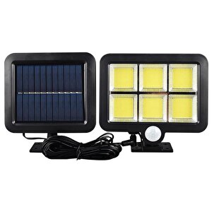 120 Cob Led Solar Panelli 3 Modlu Duvar Lambası