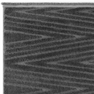 Newyork 3108 Antrasit Yumuşak Tuşeli Halı Kilim Salon Koridor Kesme Dokuma Makine Halısı 100x500 cm