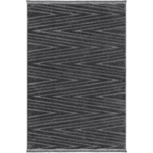 Newyork 3108 Antrasit Yumuşak Tuşeli Halı Kilim Salon Koridor Kesme Dokuma Makine Halısı 80x200 cm