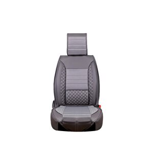 Citroen C8 3 Tekli Lüks Deri Oto Koltuk Kılıfı Ön Arka Set Füme Elit Model