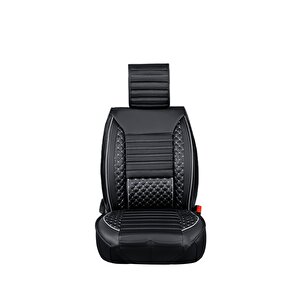 Peugeot 308 Station Wagon 2008-13 3 Tekli Lüks Deri Oto Koltuk Kılıfı Ön Arka Set Siyah Beyaz Elit Model