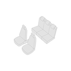 Peugeot 308 Station Wagon 2008-13 3 Tekli Lüks Deri Oto Koltuk Kılıfı Ön Arka Set Siyah Beyaz Elit Model