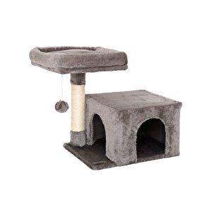Pet Komfor Stepli Yuvalı Kedi Tırmalaması Antrasit