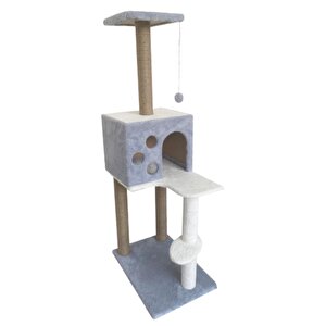 Pet Kedi Tırmalama Ve Oyun Evi Gri