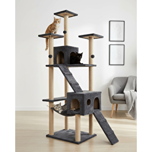 Pet Residence Kedi Tırmalama Evi Antrasit