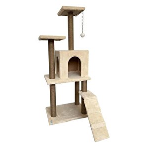 Pet Kedi Tırmalama Kedi Evi Ve Kedi Oyun Evi - Bej