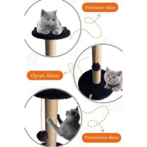 Pet Stepli Kedi Tırmalama Tahtası Siyah