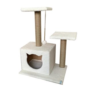 Pet Stepli Yuvalı Kedi Tırmalaması (kedi Görünümlü) Beyaz